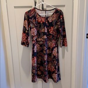 Title Nine Flower 3/4 Sleeve Dress